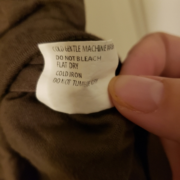 Olive Green Gray Cropped Tee - Picture 4 of 5